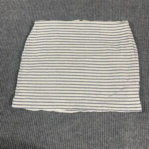 Gap Skirt‎ Womens 10 White Striped Cotton Lined Zip Up Short Beach Comfort Cute
